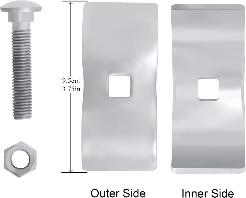 Hoqqf 16 Sets Dog Kennel Panel Clamps Chain Link Fence Clamps 1-3/8’’ Fence Parts Temporary Dog Kennel Clamps Galvanized Fence Ties for 32mm Pipe Panel Frames - Image 5